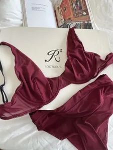 BH-Netz, bequeme Dessous mit Unterhose, Anzug, kleine, frische Unterwäsche, Unterstützung für große Brüste, kleines BH-Set