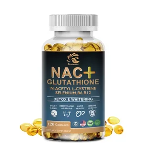 Greensure NAC Glutathion Capsules N-acétylcystéine 1200 mg Soutien pour le foie et les poumons | L'acide aminé augmente le glutathion