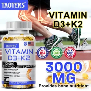 3000 mg Vitamin D3+K2 Health Supplement - Calcium Supplement for knoglepræcision og generel sundhed