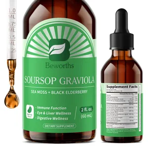 Gota de extracto natural de guanábana y graviola Respalda la inmunidad y la salud digestiva Desintoxicación y limpieza Sin gluten SIN AZÚCAR