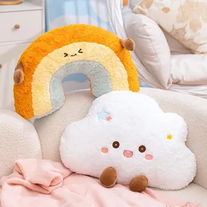 Cute Cartoon Rainbow Cloud Pillow Kawaii