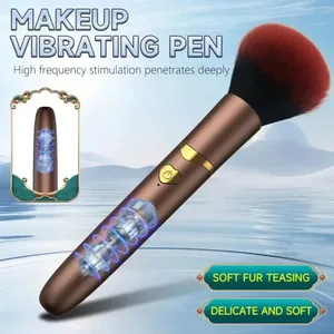 10 Gear Vibration Makeup Brush Elektrický make-up štětec USB dobíjecí kosmetický štětec pro tekutý pudrový korektor na tvářenku