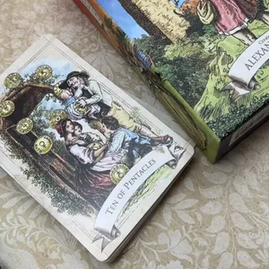 Old Style Tarot Deck Double-sided Embossed 79 Pcs Vintage Illustrations Highlight Malinaw na Simbolismo Naka-pack sa Matibay na Kahon 12*7cm