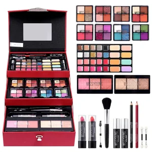 Makeup Gift Set for Women Full Kit All in One Make Up Eyebrow Powder Lipstick Lip Gloss Brush Shimmer Glitter Eye Shadow Palette