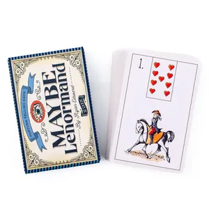 Talán Lenormand 52 kártyás pakli - Kezdőbarát sorsjóslás Tarot jósló társasjátékhoz 9,7x6,3 cm