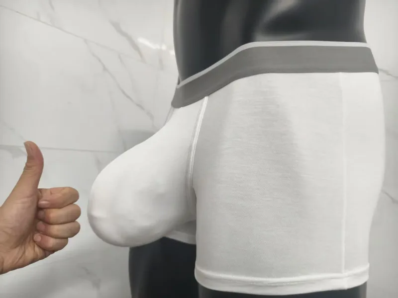 Cueca boxer masculina premium, cueca grande com bolsa extra grande, aumento de protuberância, respirável, leve, boxers masculinos
