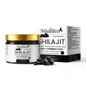 Mulittea 고순도 오리지널 Shilajit 미네랄 보충제는 85개 이상의 미량 미네랄과 인간 에너지 체력을 위한 풀빅산을 함유하고 있습니다.