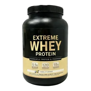 אבקת חלבון מי גבינה לבן Mass Gainer תוסף שרירים צמיחת שרירים תמיכה בריאותית ספורט לחדר כושר טעם וניל 1000 גרם