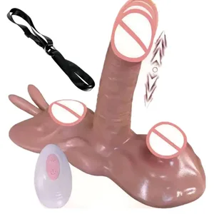 Mga Sex Toys na Nagtutulak sa Dildo Vibrator Adjustable Strap Sa Remote Control Vibrating Massager G spot Anal Vaginal Stimulator Sex Toys