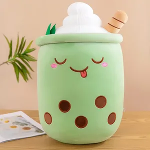 Drăguț umplut Boba Plush Bubble Tea Mâncare Lapte Cupă Plushie Pernă Moale Kawaii Îmbrățișare Jucării de pluș Cadouri pentru copii