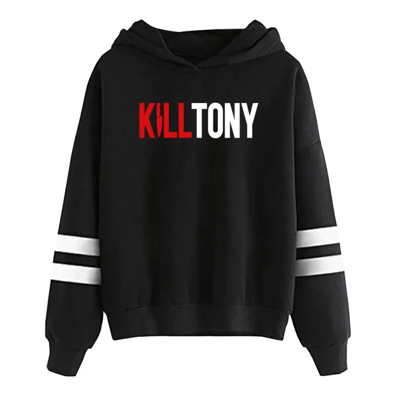 Patayin ang Tony Merch Hoodie Unisex Pocketless Parallel Bars Sleeve Streetwear Women Men Hooded Sweatshirt Nakakatawang Damit