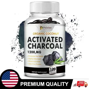 Capsules de charbon actif 1200 mg – Soutient la santé intestinale, la santé digestive, soulage les ballonnements et améliore l'immunité