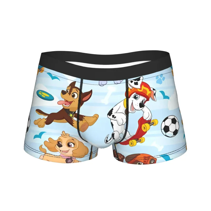 Cartoon Paw Dogs Patrols Trunk 3D Pouch Ondergoed Trenky Design Shorts Slips Sexy Zachte Mannen Slipje Groot Formaat