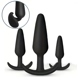 3 Different Size Anal Plug Soft Silicone Anal Butt Plug Stimulator Adult Sex Toys for Men/Women Prostate Massager Anal Trainer