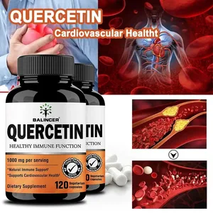 Quercetin 1000Mg Bioflavonoids Per Veggie காப்ஸ்யூல் சப்ளிமெண்ட் நோய் எதிர்ப்பு சக்தி இதய சுவாச ஆரோக்கிய ஆக்ஸிஜனேற்றத்தை ஆதரிக்கிறது