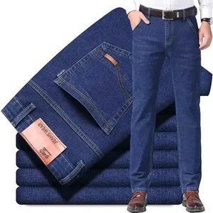 Business Jeans Menn Rett Allsidig Ungdom Middelaldrende denim Billig arbeidssted Elektrisk sveising Murer Murer Bukser Mote