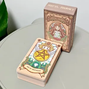 10.3*6 ซม.Joyful Journey Tarot Rider-waite ระบบการ์ตูนน่ารัก Tarot Deck 79 ชิ้น (รวม 1 การ์ดพิเศษ)
