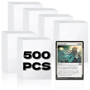 500 Counts Átlátszó Penny Kártyahüvely Műanyag puha Kereskedési Kártyavédők Szabványos Pokemon MTG Baseball Sport játékkártyákhoz