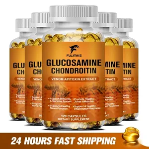 Glucosamine 1500 mg Chondroïtine 1200 mg Capsules extra-fortes Soutien des articulations Supplément de soutien immunitaire antioxydant pour adultes