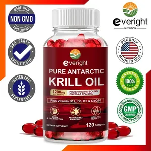 Olej z kryla antarktycznego 1200 mg z dodatkiem Omega-3 EPA i DHA Astaksantyna i fosfolipidy na serce Staw Mózg Przeciwutleniacz