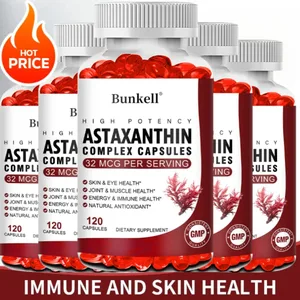 Huile de krill antarctique 120 mg astaxanthine 32 mcg capsules (EPA DHA) soutiennent l'immunité des articulations et de la peau, santé cardiovasculaire