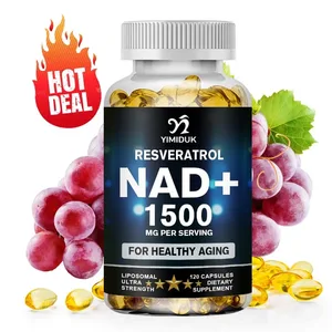 Suplemen NAD 1500mg - Suplemen NAD+ Liposomal dengan Stamina Resveratrol & Penuaan Sehat - Kapsul Kekuatan