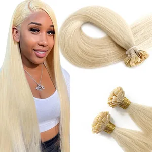 Remy Hair 30 Inch Real Remy Flat Tip Lidské vlasy Prodlužování Hedvábně rovné tmavě hnědé vlasy s fixovaným keratinem Fusion 50 pramenů