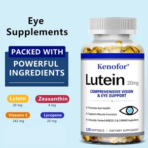 Capsules de lutéine – avec zéaxanthine et vitamine E – Puissant antioxydant pour la santé des yeux, améliore la santé visuelle – 120 capsules