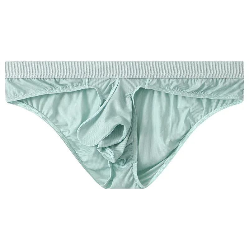 Slips d'été en soie glacée pour hommes, transparents, sans couture, à séchage rapide, culottes respirantes, sous-vêtements Ultra-fins