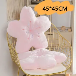 Kawaii 45cm பட்டு தலையணை செர்ரி ப்ளாசம் மென்மையான அறை அலங்காரம் தலையணை பிங்க் டாடாமி குஷன் புகைப்பட அலங்காரங்கள்