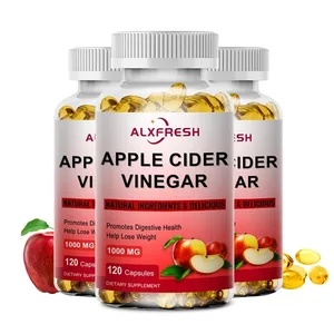 துத்தநாக வைட்டமின்கள் கொண்ட Alxfresh ஆப்பிள் சைடர் வினிகர் காப்ஸ்யூல்கள் | 1000மிகி | ஆரோக்கியமான சப்ளிமெண்ட் அல்லாத GMO
