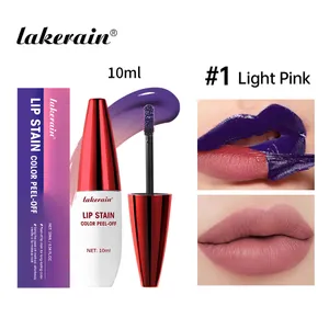 Lip Stain Peel Off Matte Lipstick for Lips Stick 24 timer vannavstøtende leppestifter Gratis frakt Billig Lip Gloss Makeup Ink
