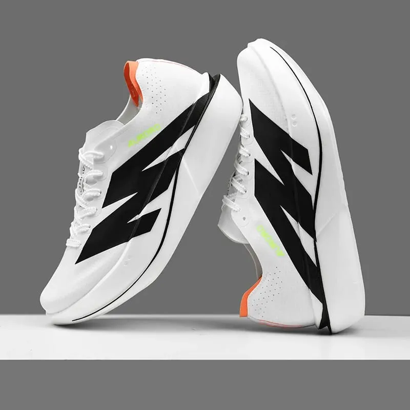 Men Carbon Plate Running Shoes Breathable Mesh Women Athletic Sneakers Cushion Sport Trainers Outdoor Marathon Jogging Footwear