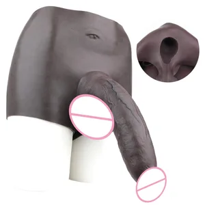 สายรัดซิลิโคนสีดำอวัยวะเพศชายถุงยางอนามัยเพศของเล่นสำหรับผู้ชาย Dick ขยายผู้ใหญ่สมจริง Hollow Dildo กางเกง Cock ฝาครอบ