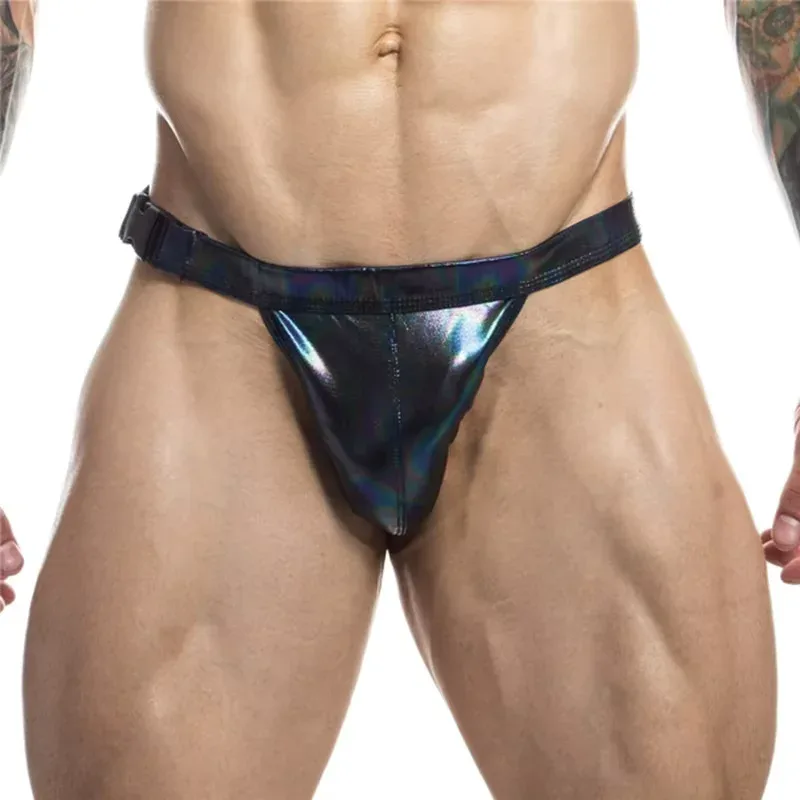Leather Sexy Gay Male Bikini Men Underwear Brief and Swimwear All in One. You Can Use It As An Underwear or Swimwear,Up To You.